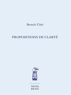 cover image of Propositions de clarté